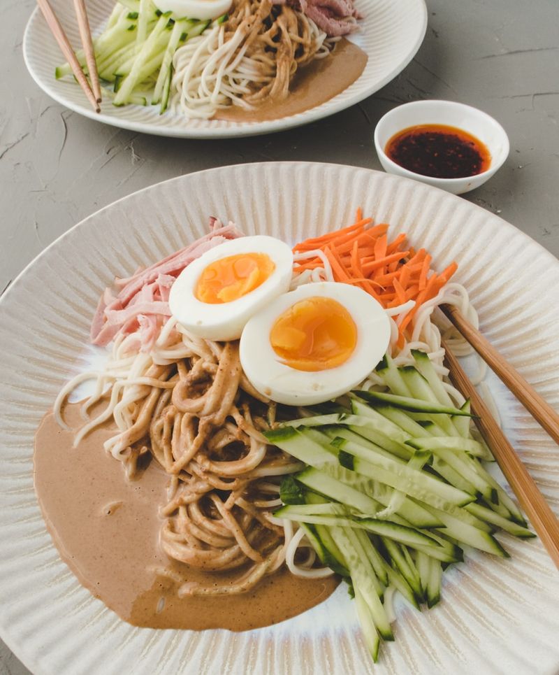 Cold Peanut Sesame Noodles for Hot Days