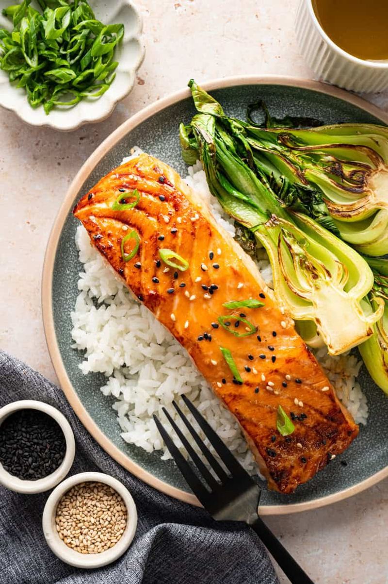 Miso salmon + bok choy