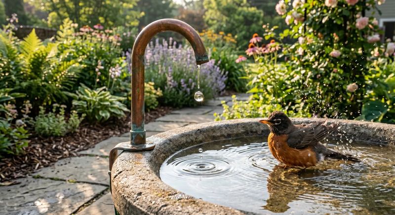 Dripper And Copper Pipe Bath