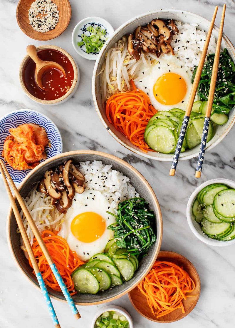 Bibimbap-style bowls