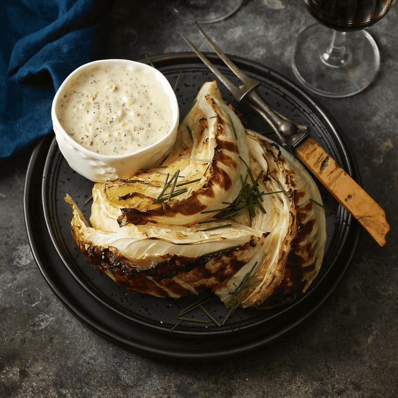 Dijon Mustard Creamy Braised Cabbage