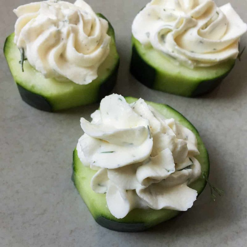 Cucumber Bites With Herbed Cream Cheese