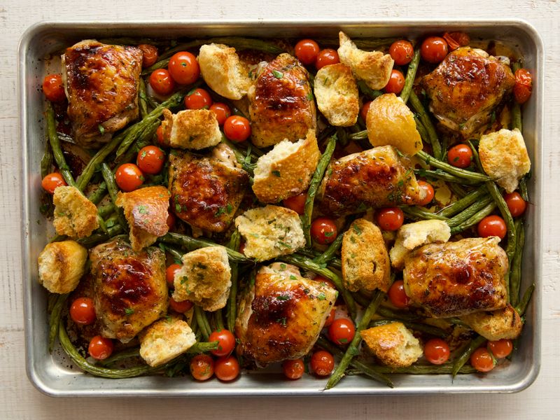 Sheet-Pan Chicken With Italian Seasoning And Veggies