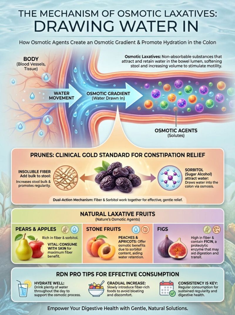 Why a dried plum can affect the intestine