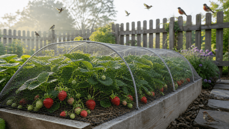 Protect strawberries as they approach ripeness