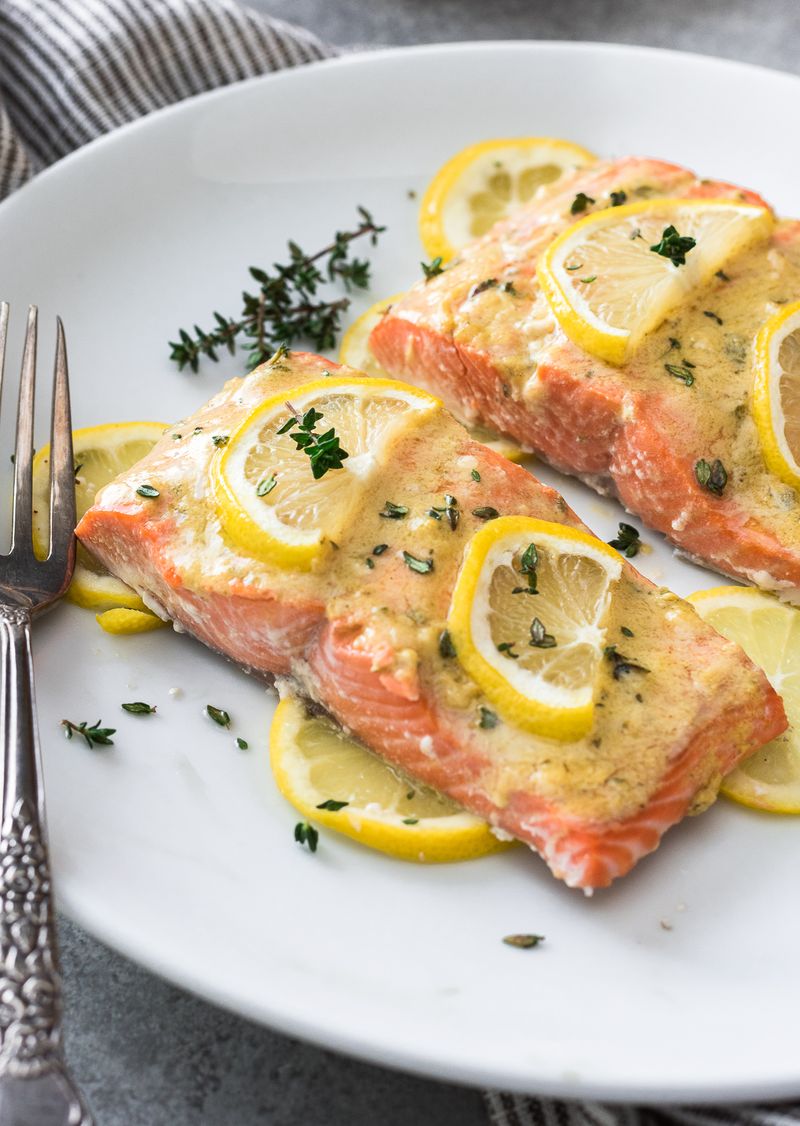 Baked Salmon With Dijon and Lemon