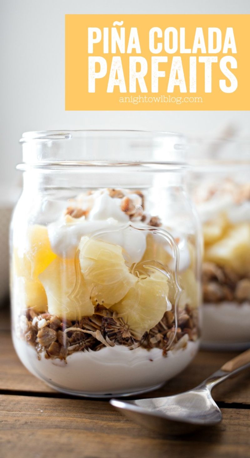Coconut cream and pineapple cups