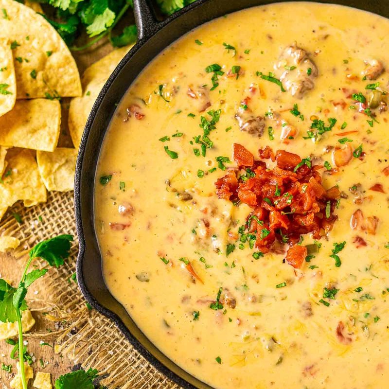Smoked queso dip