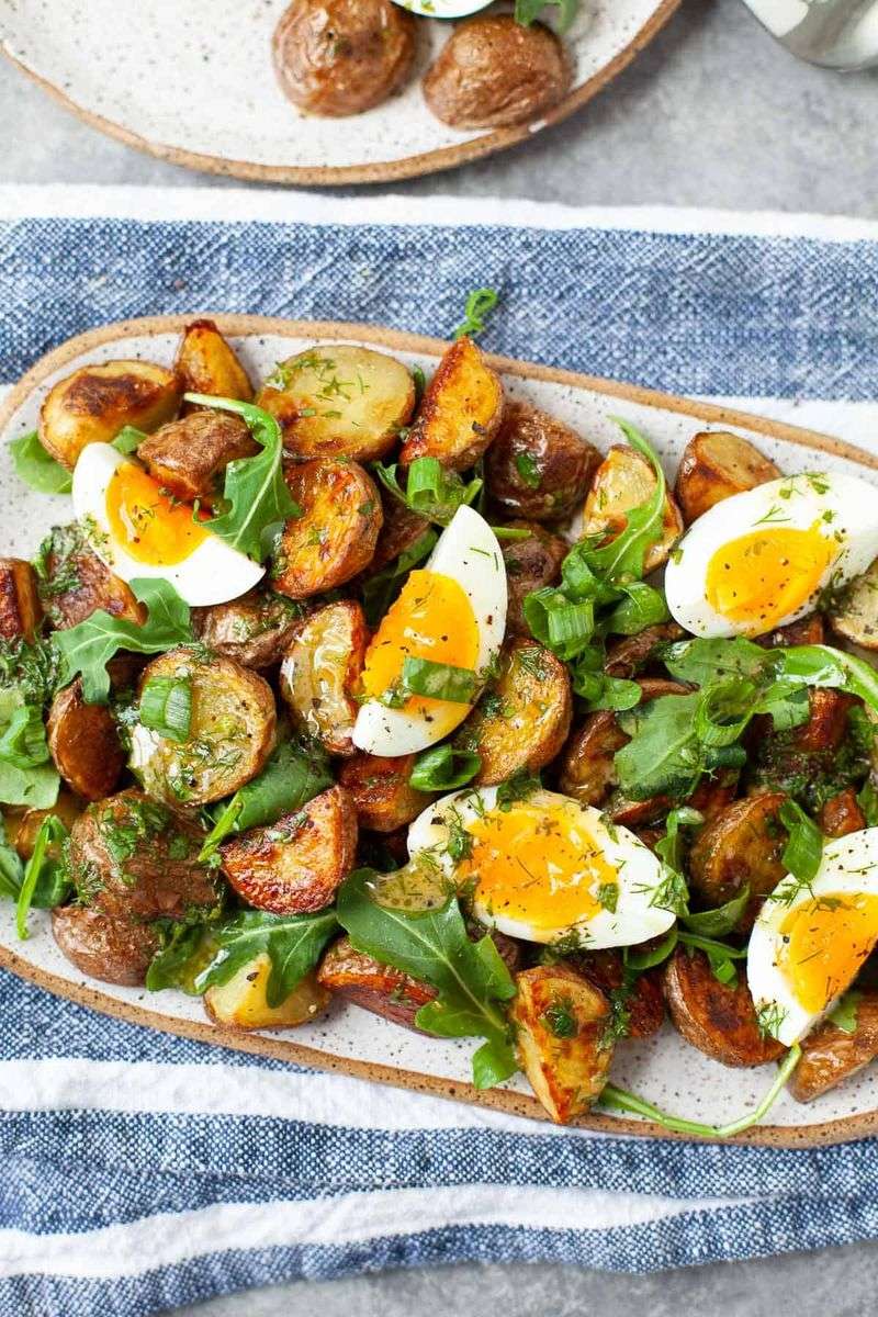Egg and Potato Salad with Mustard Dressing