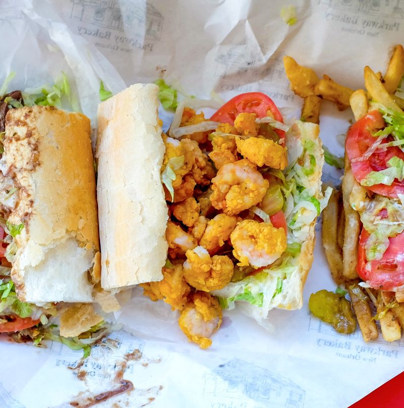 Po’boys (oyster, shrimp, roast beef debris)
