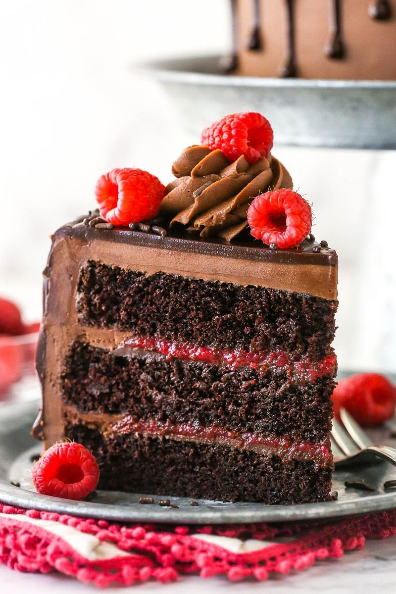 Chocolate Raspberry Layer Cake