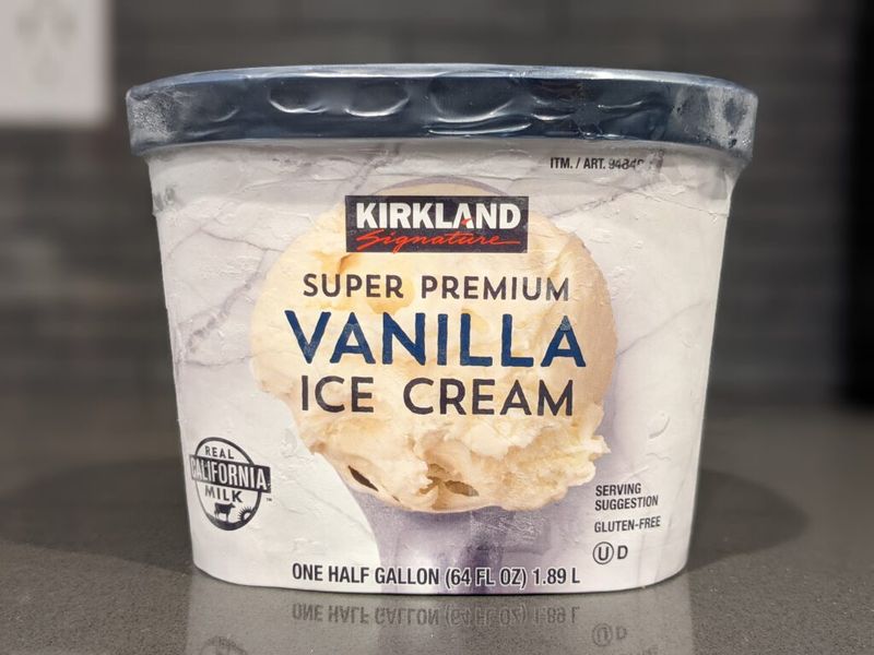 Costco Kirkland Signature Super Premium Vanilla Ice Cream