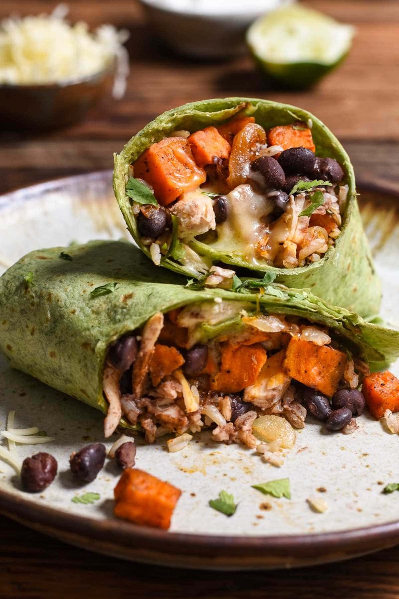 Black Bean and Sweet Potato Burritos