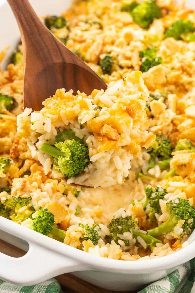 Broccoli Cheddar Rice Bake