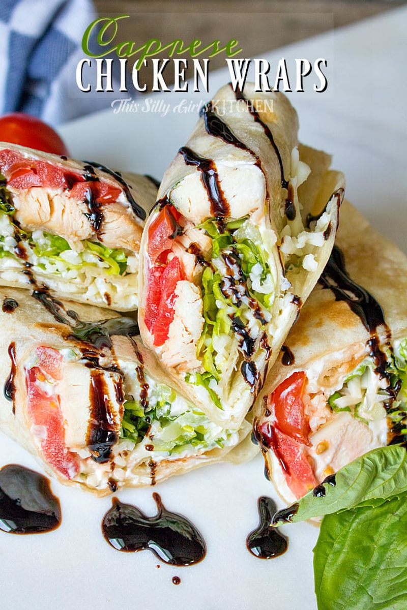 Pesto Chicken Caprese Wrap