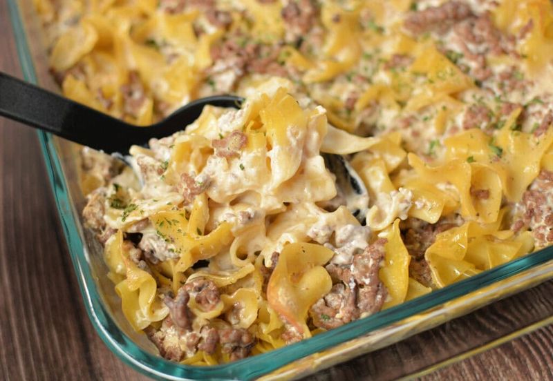Beef Stroganoff Noodle Casserole