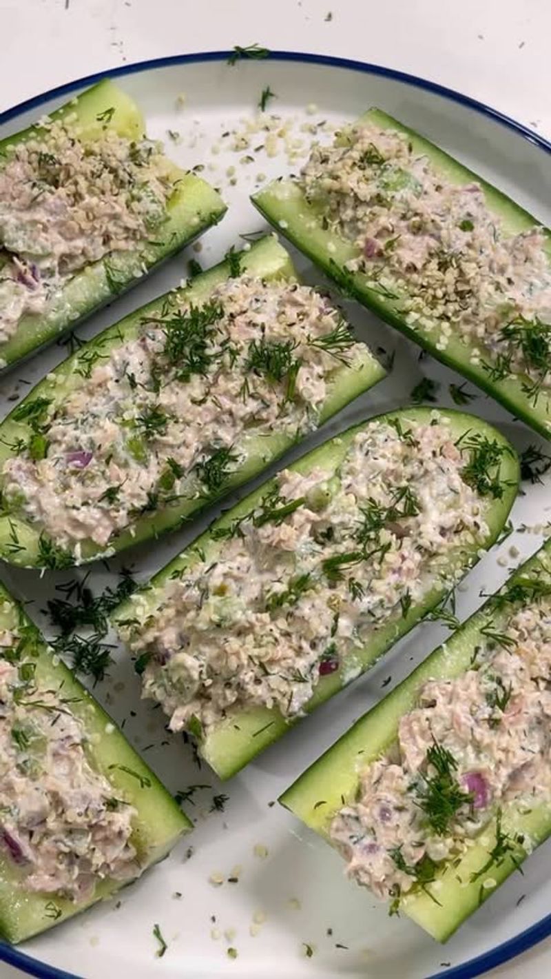 Sardines on Cucumber