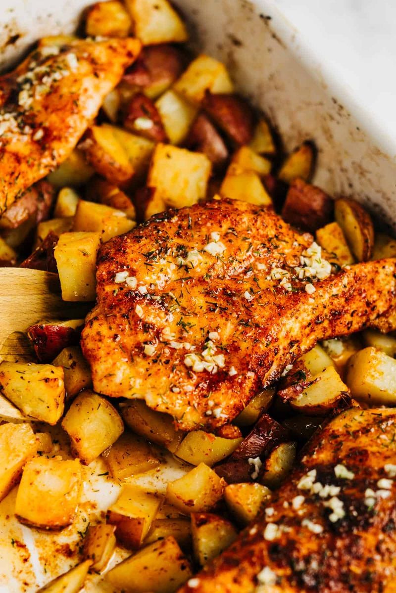 One-Pan Lemon Garlic Chicken and Potatoes