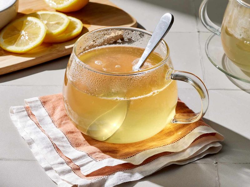 Honey and lemon in warm water