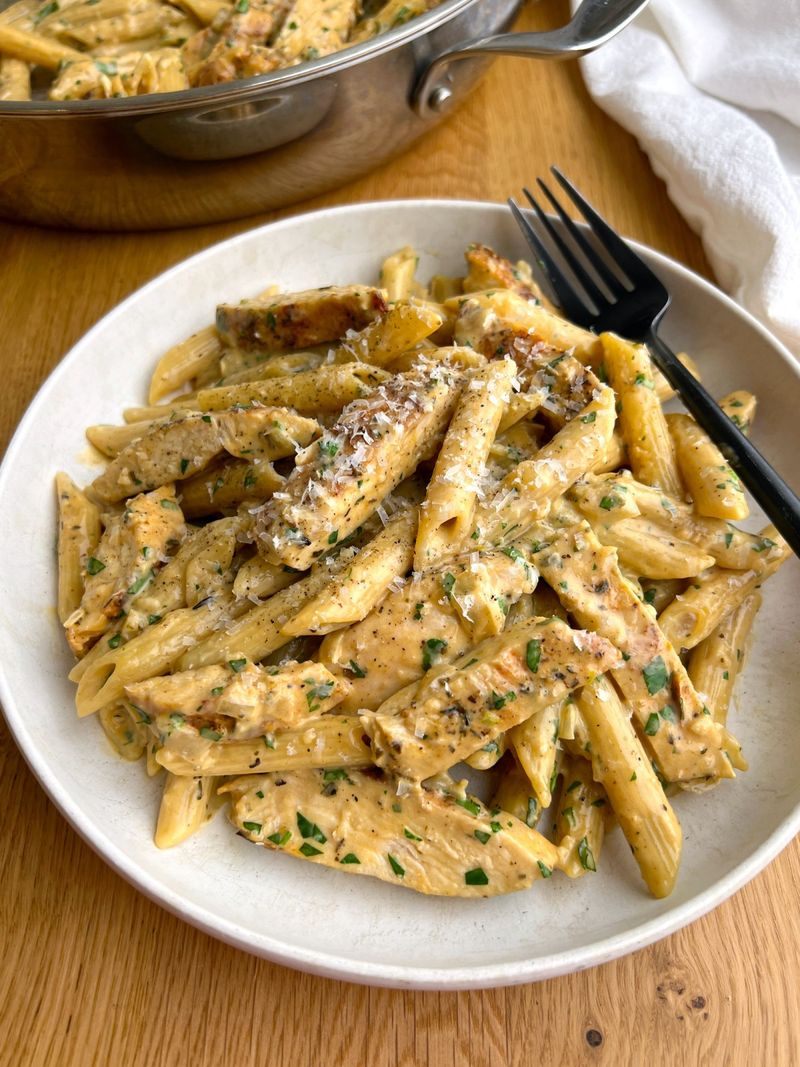 Rigatoni with Roasted Garlic and Parmesan