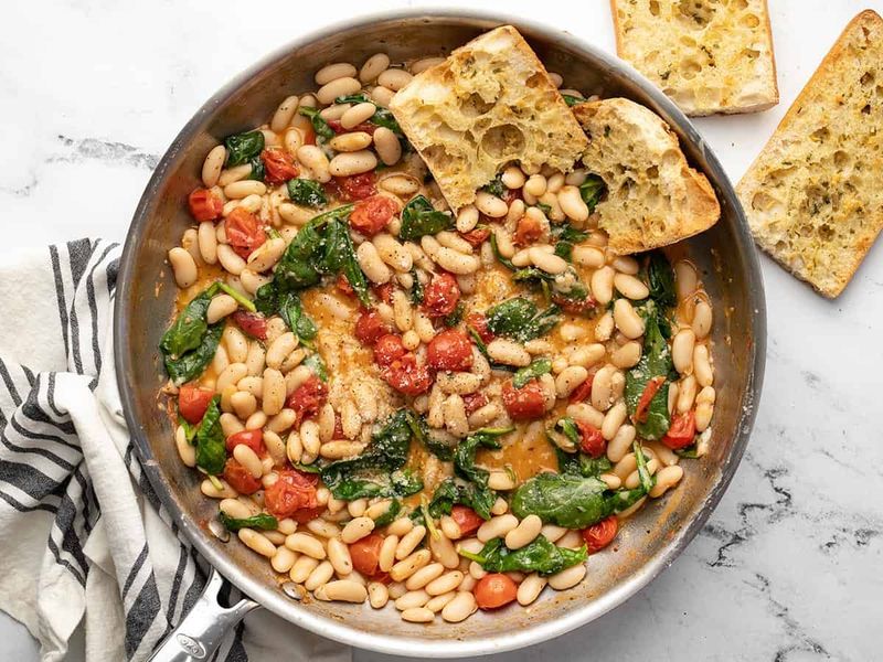 Spinach With White Beans