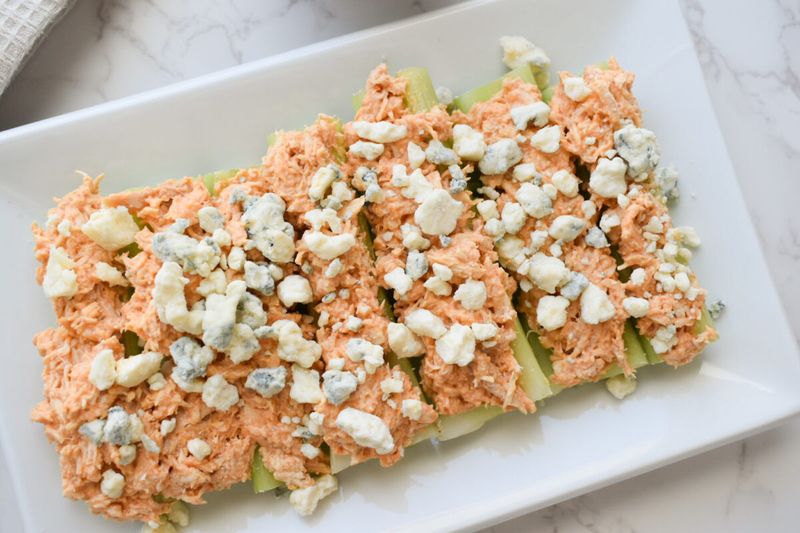 Celery with Buffalo Chicken Dip