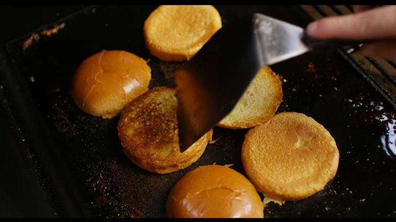 Toast the buns in burger fat
