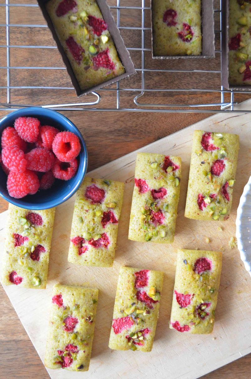 Raspberry Pistachio Financiers