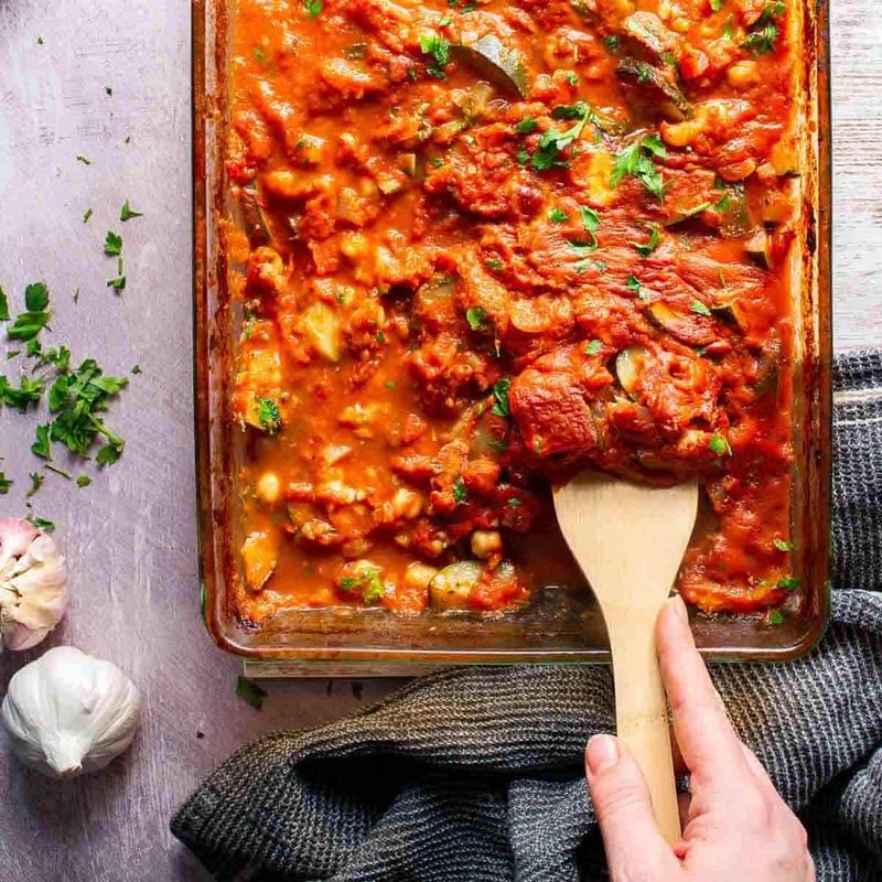 Mediterranean Chickpea Bake