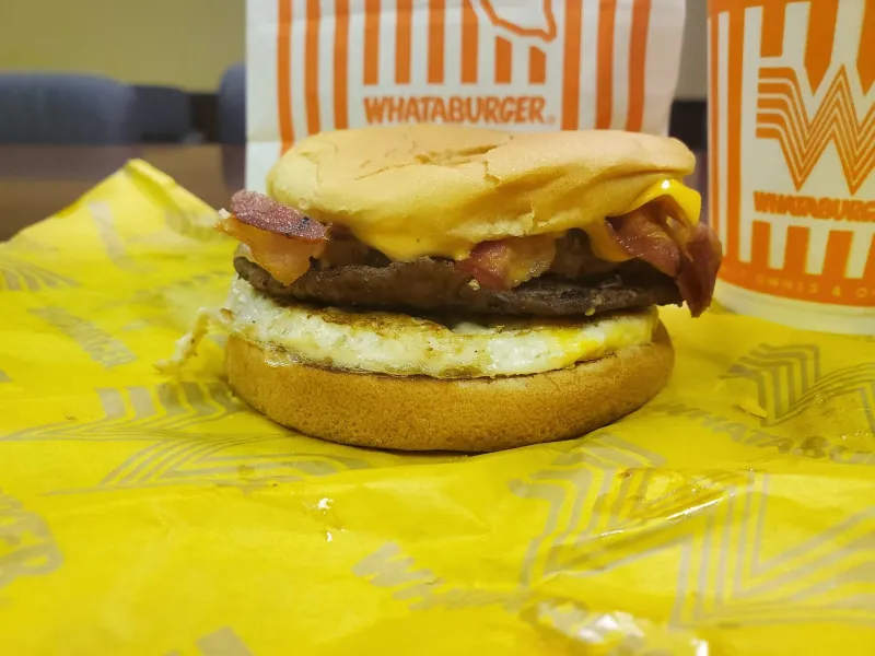 Whataburger Breakfast on a Bun with Egg