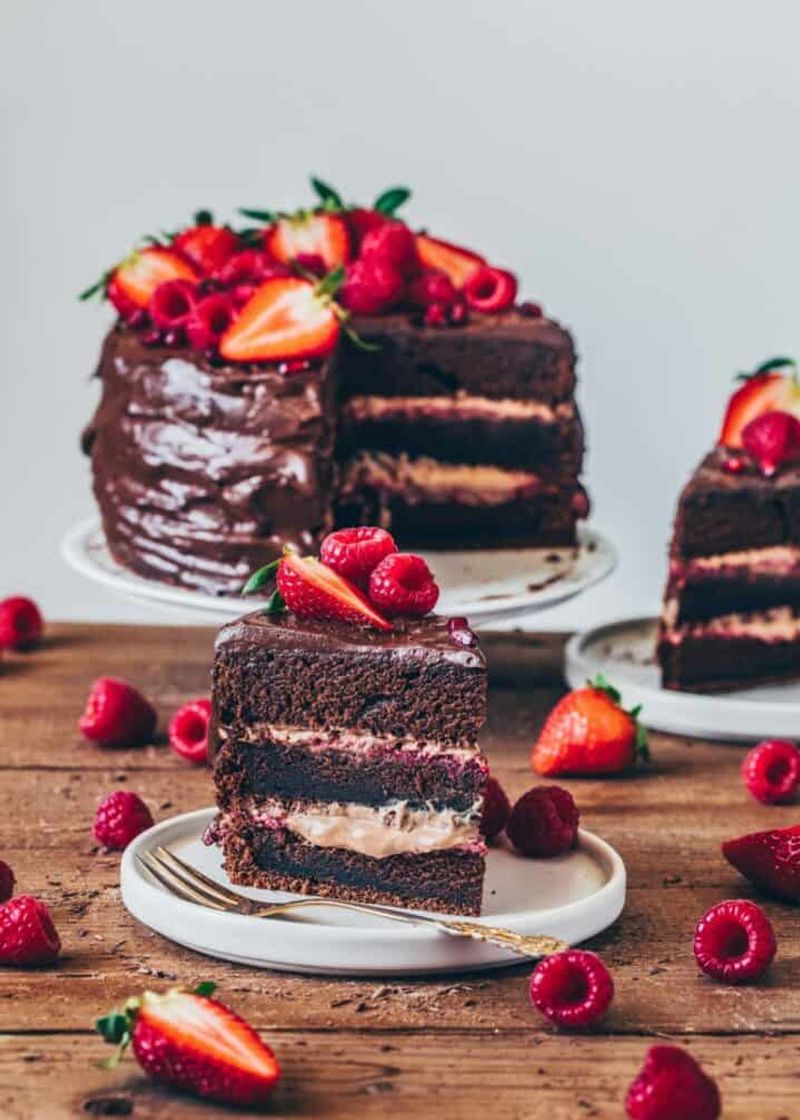 Chocolate Raspberry Snack Cake