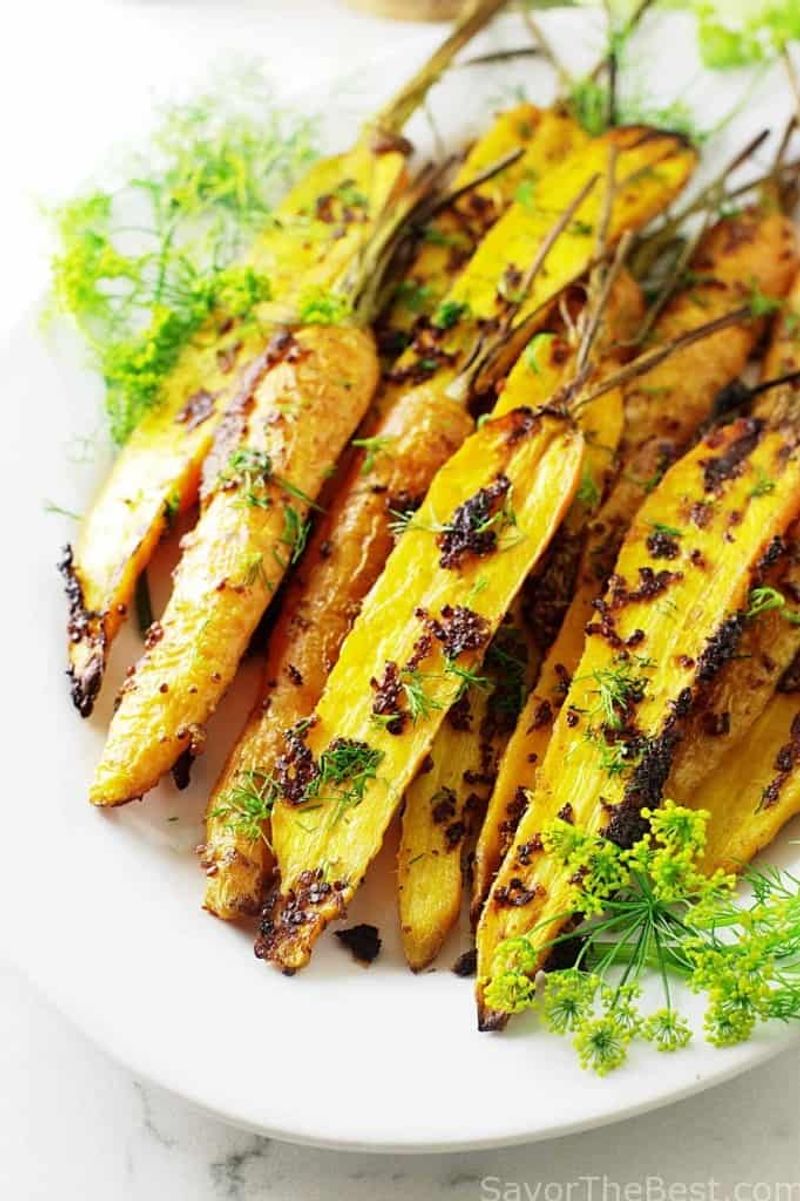 Honey Mustard Grilled Carrots