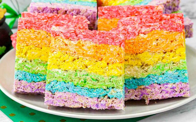 Rainbow Rice Krispie Treats
