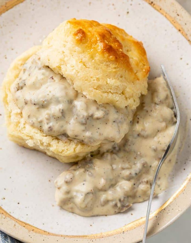 Buttermilk Biscuits and Sausage Gravy