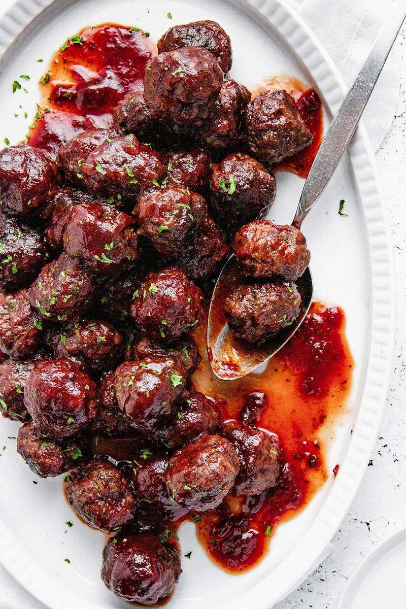 Meatball Grape Jelly Crockpot Bites