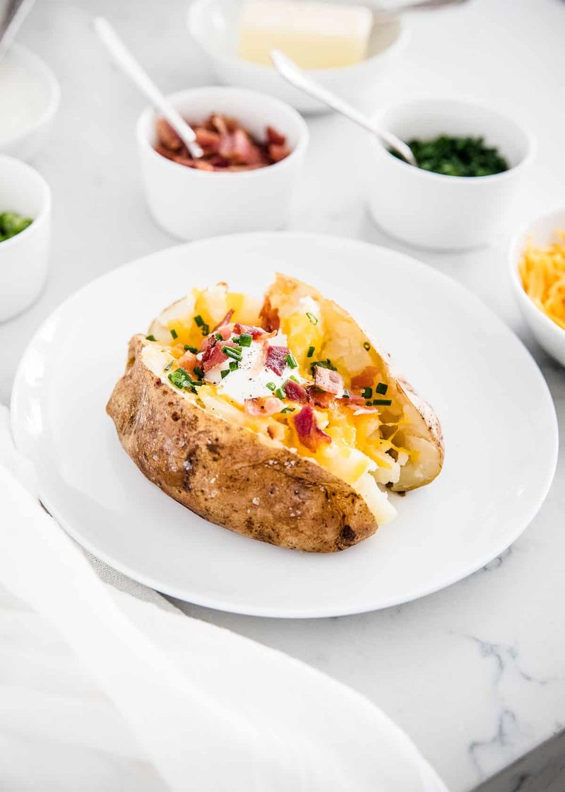 Baked Potatoes With Toppings