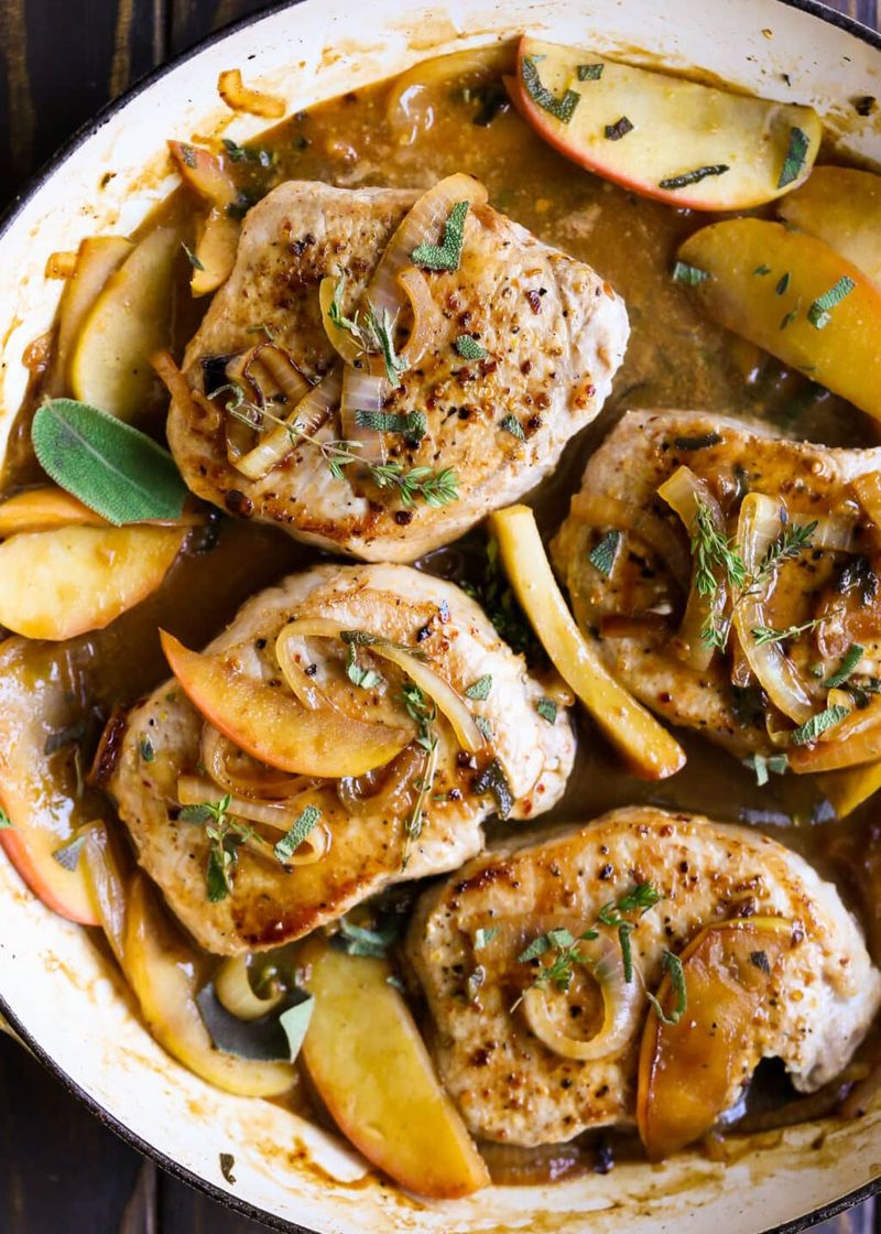 Pork Chops with Apple Cider Pan Sauce