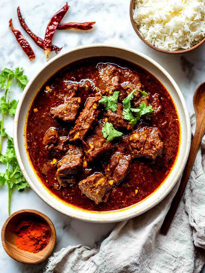 Lamb vindaloo-inspired stew