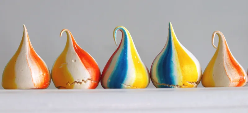 Rainbow Meringue Kisses