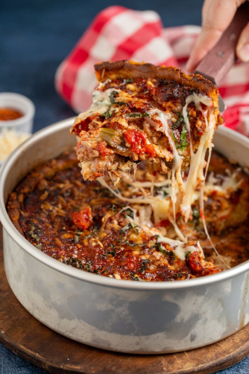 Chicago deep dish is closer to a casserole