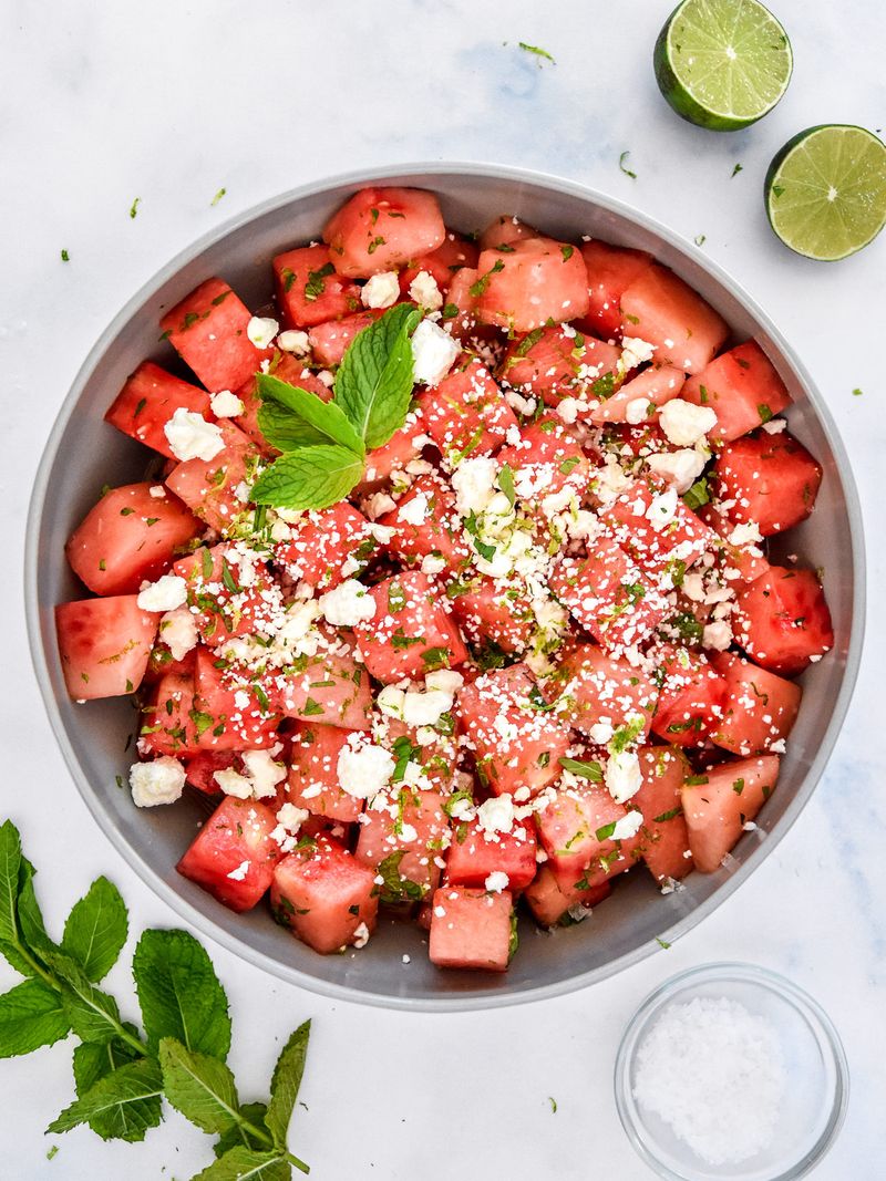 Watermelon and Feta Salad with Mint