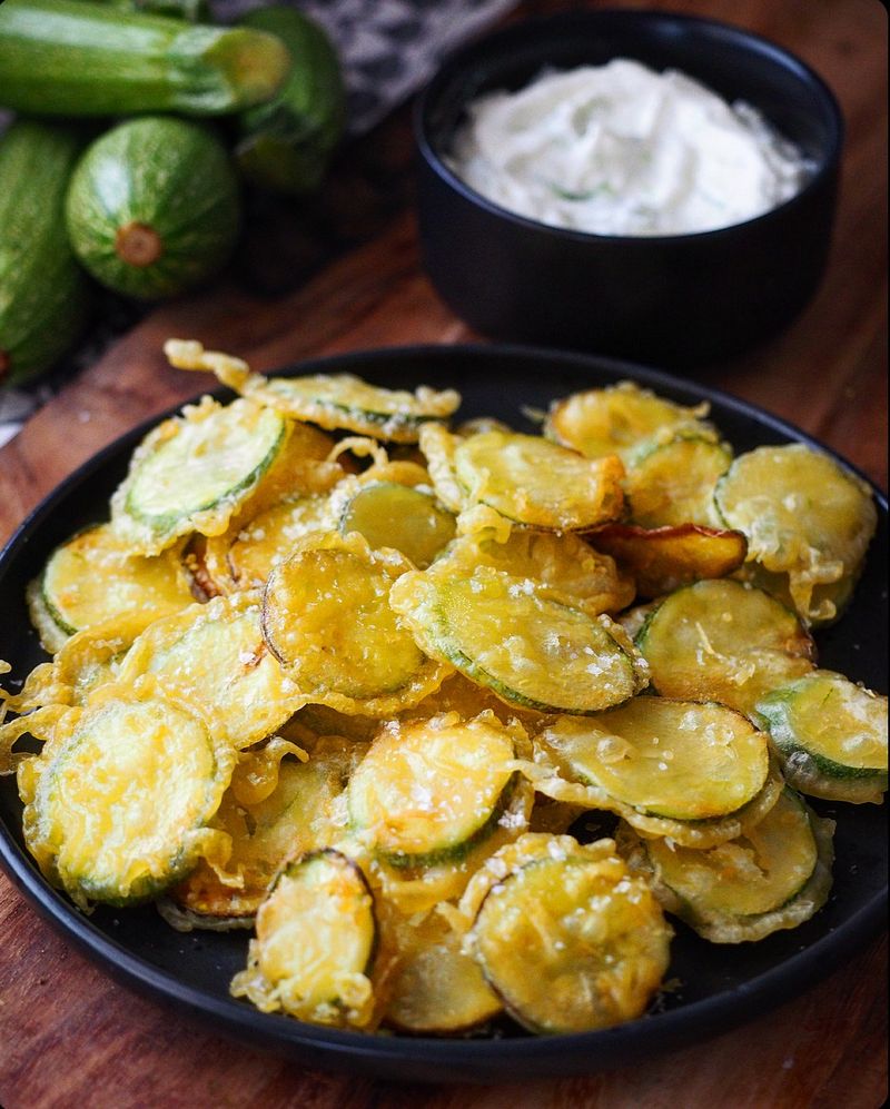 Fried Zucchini (Kolokythakia Tiganita)