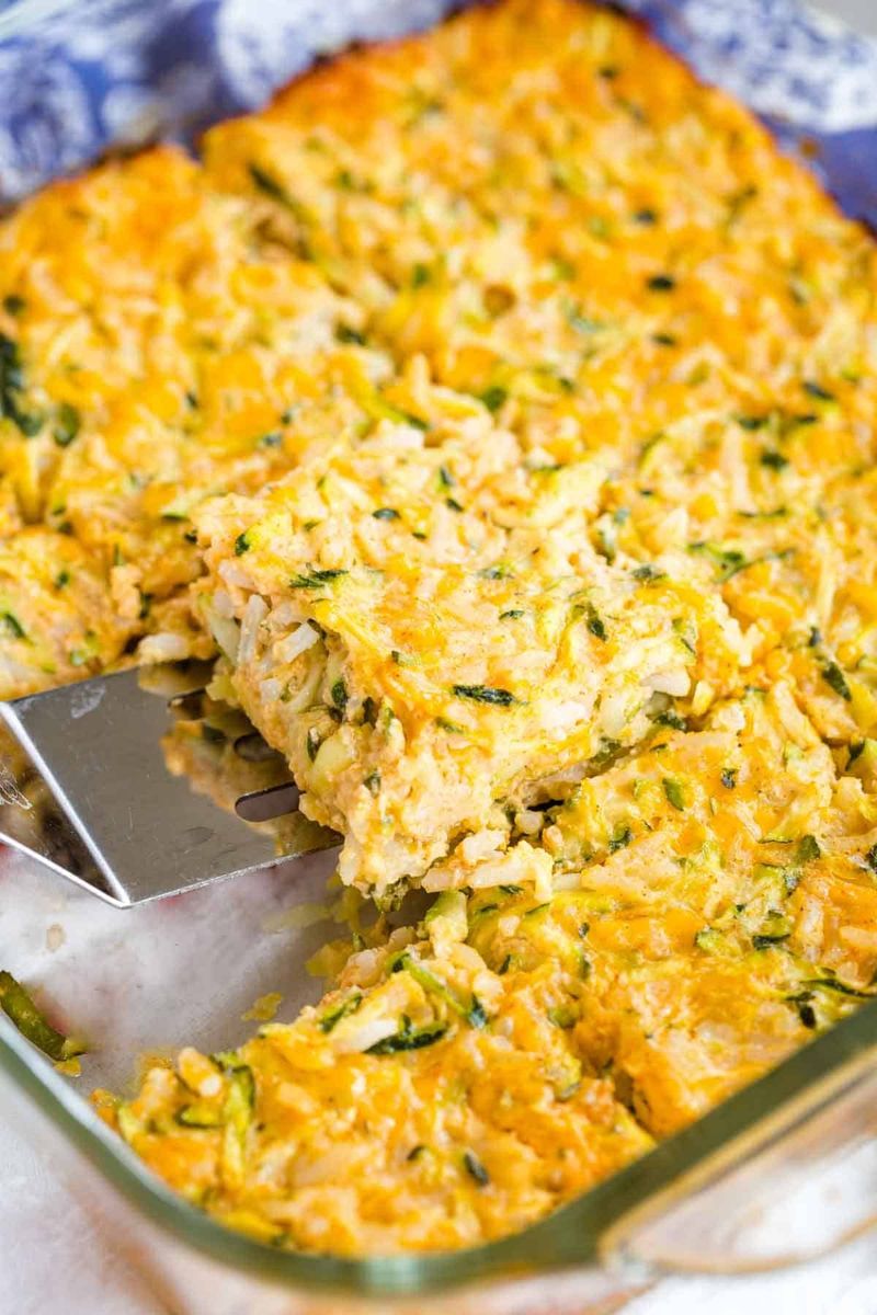 Cheesy Zucchini And Rice Casserole