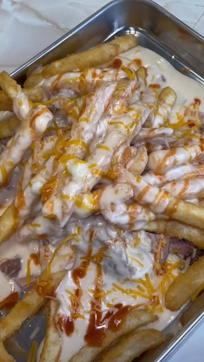 West Virginia - Pepperoni Roll Fries at Tudors Biscuit World