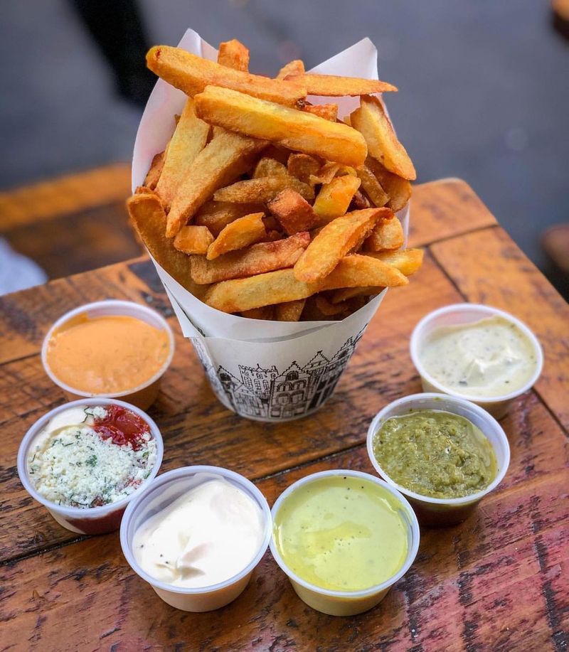 New York - Pommes Frites with Sauces at Pommes Frites