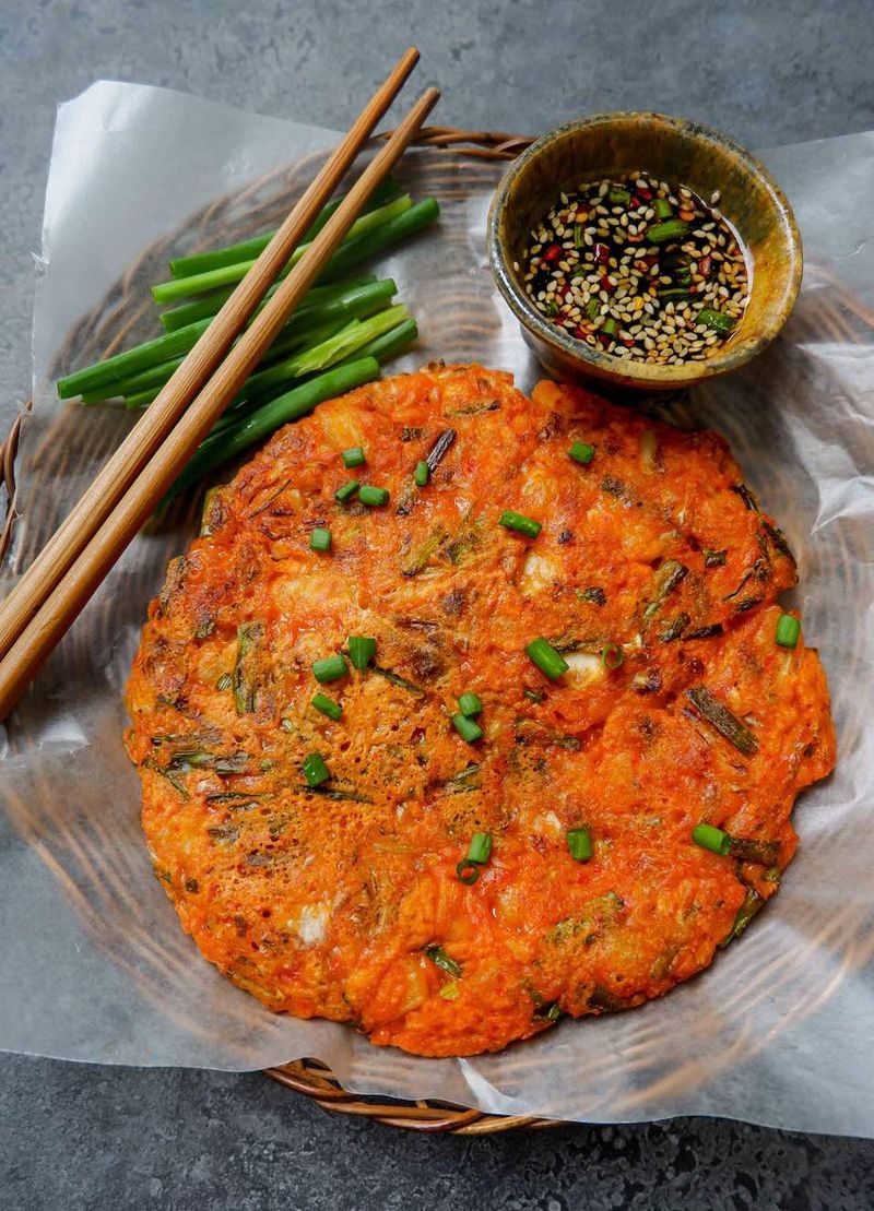 Korean Style Cabbage Kimchi Pancakes