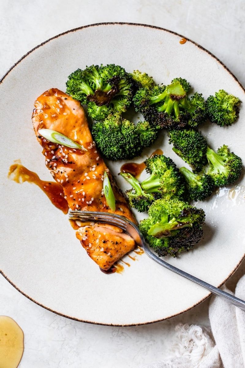 Honey Soy Salmon with Sesame Broccoli