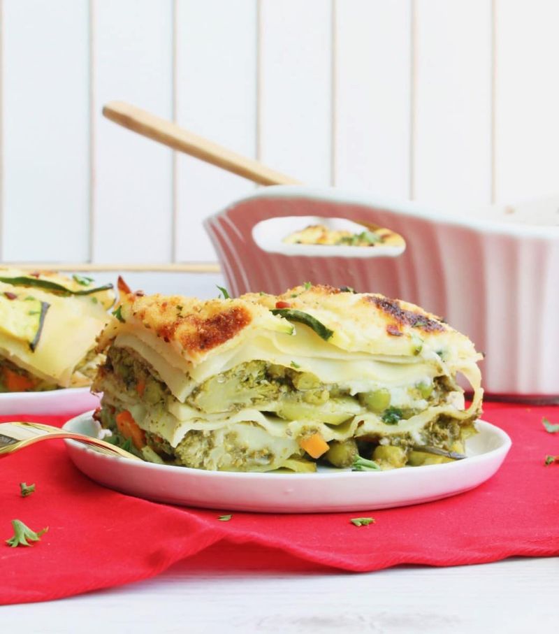 Veggie Loaded Lasagna Squares