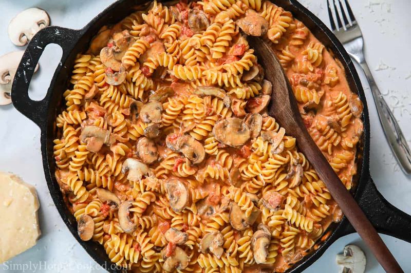 Rotini With Mushrooms And Parmesan
