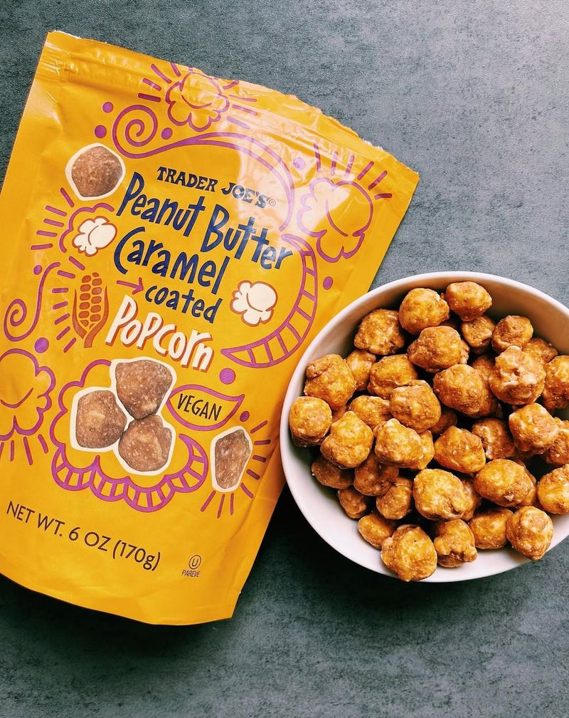 Peanut Butter Caramel Coated Popcorn